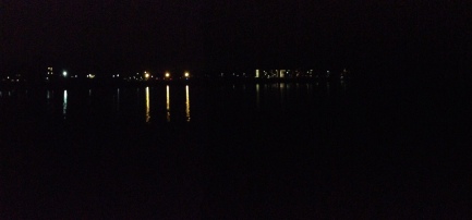 The view of the lake from Baird Point... at night!