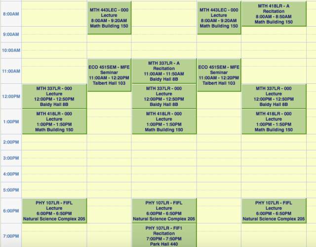 F15 schedule